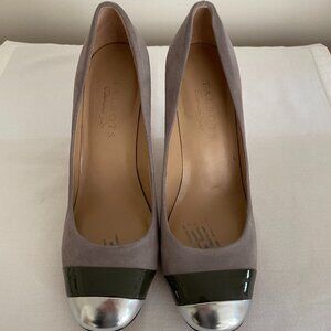 Talbots Grey Suede and Patent Leather Spectator Pumps